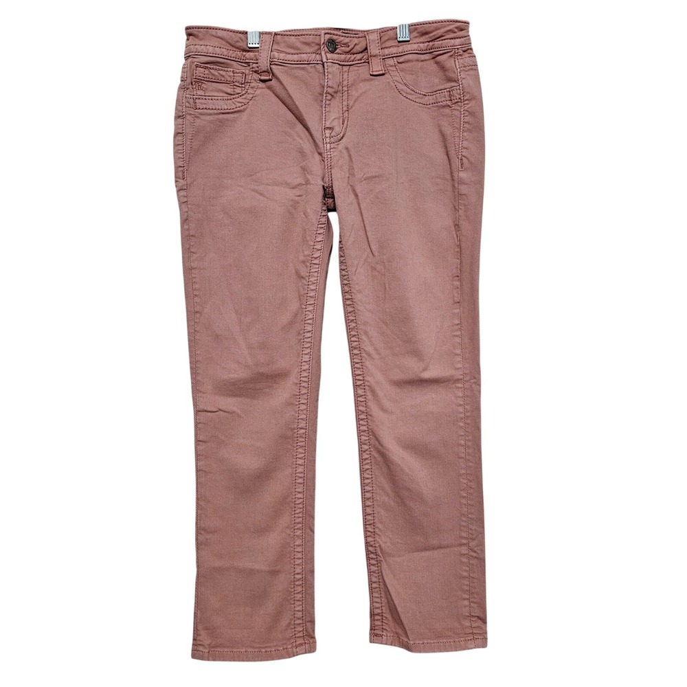 Miss Me Dusty Pink Mid Rise Easy Crop‎ Jeans Size 28 Clean Girl Pastel Soft Fit